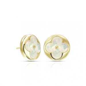 Náušnice Clover Mother of Pearl Gold
