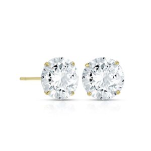Náušnice Round Crystal Gold