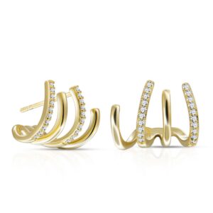 Náušnice Forka Zircon Gold