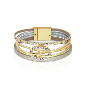 Náramok Eva Gold Leather