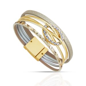 Náramok Eva Gold Leather