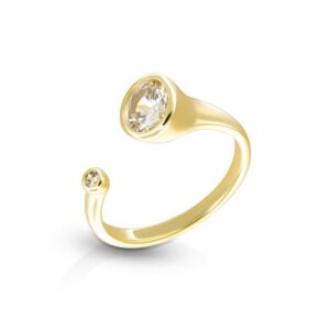 Prsteň Meila Zircon Gold